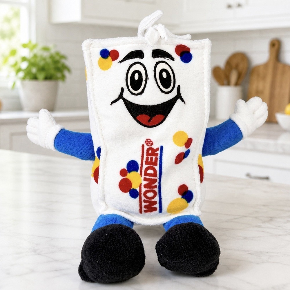 VTG 1998 Wonder Bread Freddy The Fresh Guy Plush Bean Bag Doll Promo Mascot 9"